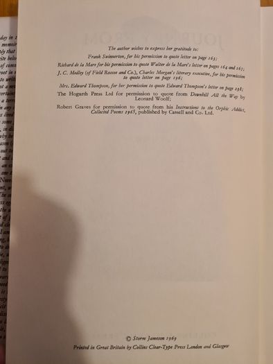 Journey From The North. By Storm Jameson. FIRST EDITION. Hardback With Dustjacket.