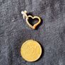 Gold and Silver heart necklace Pendant Image 2