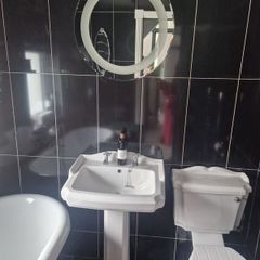 bathroom sink and mirror