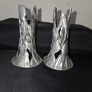 1990 Seagull Pewter Tulip Candle Holders Image 2
