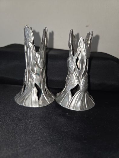 1990 Seagull Pewter Tulip Candle Holders