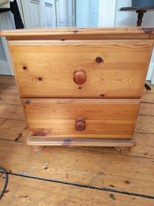 Pine bedside drawers