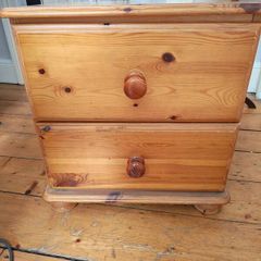 Pine bedside drawers