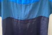 Navy teal and  blue colour block top size 12