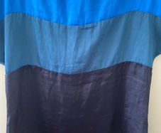 Navy teal and  blue colour block top size 12