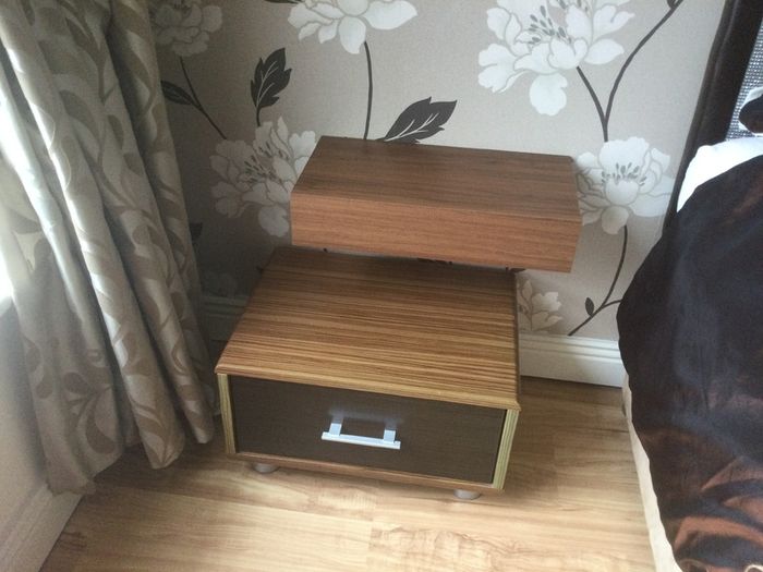 2 lockers and 2 floating shelf drawers