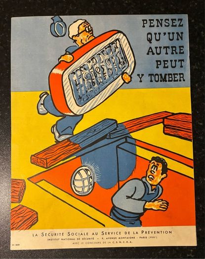 Original 1950's French Industrial Safety Poster