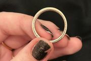 Silver ring with small stone