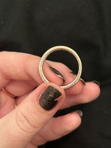 Silver ring with small stone