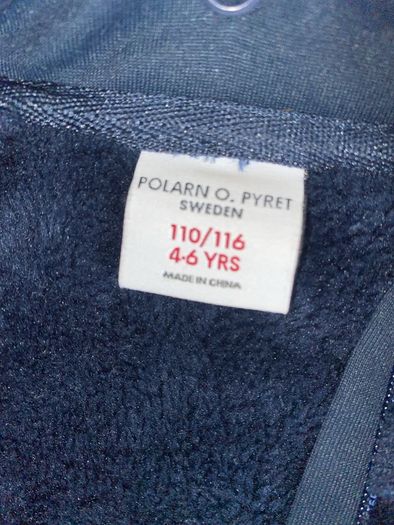 Polarn O Pyret Navy velour bathrobe 116cm or 4-6 years
