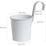 10Pack Metal Iron Hanging Flower Pots,Vase Hanging Balcony Garden Planter Holders With Detachable Handle and Drainage Hole, Outdoor Flower Pot For Fence Deck Balcony Garden Clay Home Decor (FREE POSTAGE) Image 2