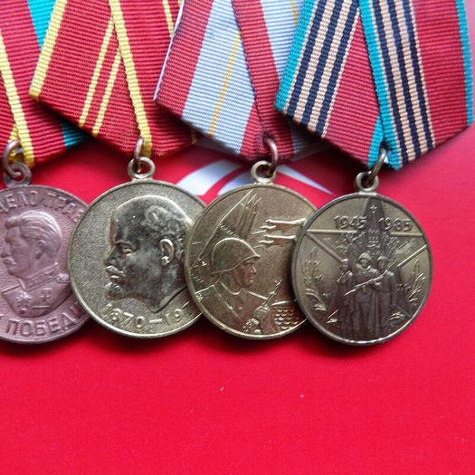 Group of 5 Russia/Soviet Military Medals.All Original Full Size Medals.