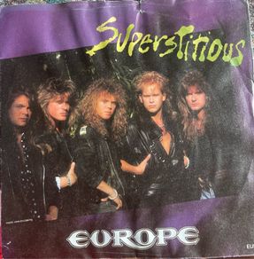 Europe Superstitious picture sleeve vinyl record single in vg+ condition