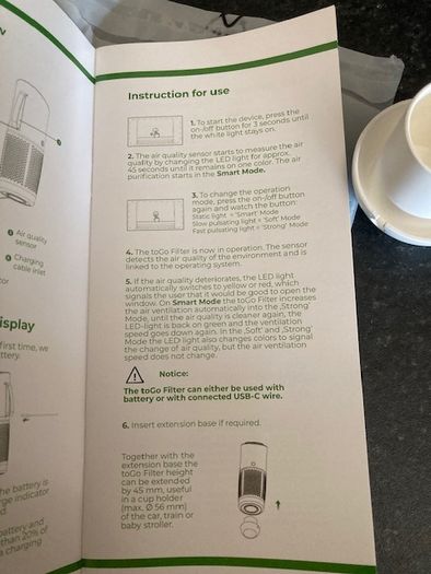 Air Purifier - Portable & rechargable