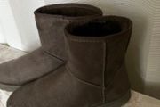 Ugg Style Moss Green Ankle Boots