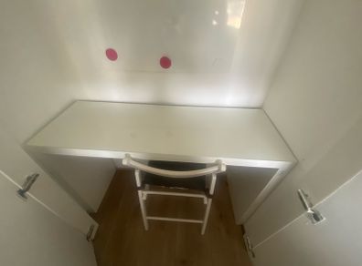 IKEA Desk, Chair and Whiteboard