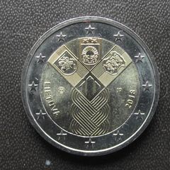 2018 Lithuania UNC 2 Euro coin "Independent Baltic States"
