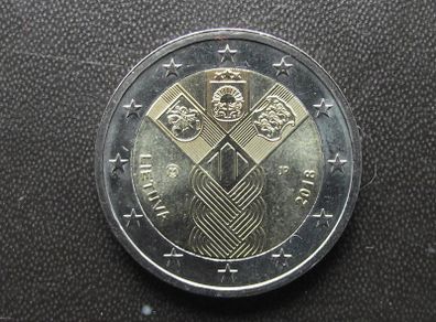 2018 Lithuania UNC 2 Euro coin "Independent Baltic States"