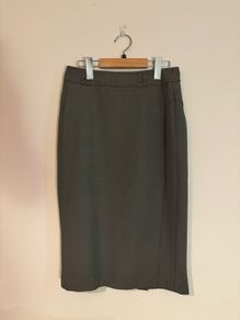 Grey mid length skirt