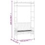 Garden Bench with Pergola 116 cm Bamboo Image 4