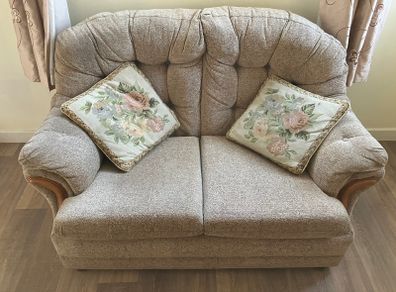 Couch and arm chairs sold all together