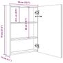 LED Bathroom Mirror Cabinet Shining White 50x13x70 cm Image 4