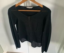 Naf Naf black detailed jacket style top