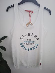 White KicKers top. Size UK10