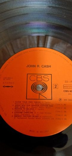 John R Cash - LP - CBS Records - 1975
