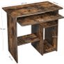 _Desk, Computer Table, Workstation, with Stand and Shelf, Central Unit Compartment, for Small Space, Easy Assembly, 80 x 45 x 74 cm, Rustic Brown Image 3