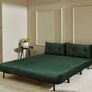 2 Seater Double Sofa Bed - Green Velvet Image 2