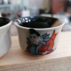 Vintage set of 5 Sake drinking vessels