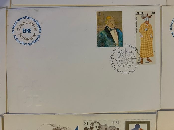 Irish 1980's FDC covers 9pcs envelopes