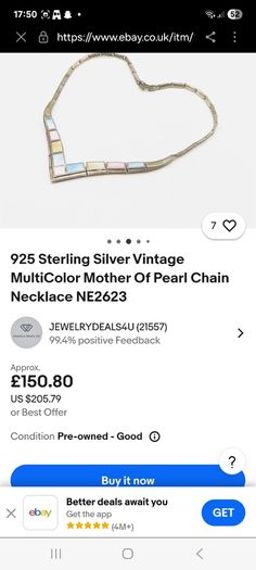 Vintage sterling silver necklace