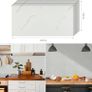 White Tile Stickers 60x30cm/10pcs, Peel and Stick Marble Wall Tiles for Bathroom Kitchen Backsplash Waterproof Removable Image 2