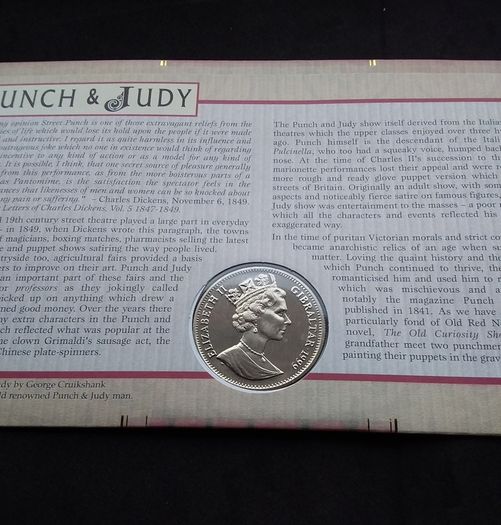 Great Britain Stamps : Punch and Judy Benham Stamp and Coin Limited Edition Cover - 2001