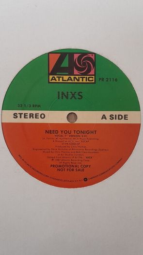 INXS - Need You Tonight 12 Inch - US Promo