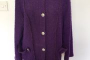 Cozzi by signature Purple cardigan style jacket size 2XL includes  post