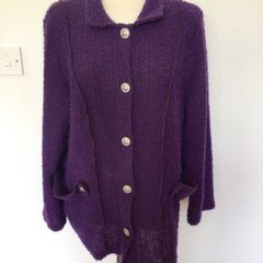 Cozzi by signature Purple cardigan style jacket size 2XL includes  post
