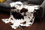 SALE | Zebra Pattern Print Artificial Rug Zebra Pattern Faux Fur Skin Leather Bathroom Anti-Slip Mat Animal Print Carpet for Home Area Rug Living Room Area Rug Bedroom Cow 75x110cm
