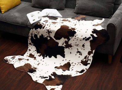 SALE | Zebra Pattern Print Artificial Rug Zebra Pattern Faux Fur Skin Leather Bathroom Anti-Slip Mat Animal Print Carpet for Home Area Rug Living Room Area Rug Bedroom Cow 75x110cm