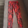 Brand new Red snakeskin leggings, size M Image 2