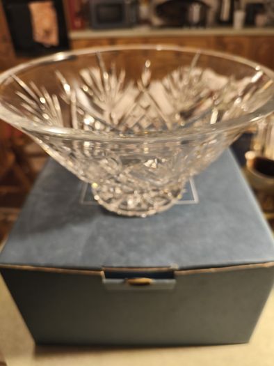 Glendale Marquis Waterford Crystal Large Footed Bowl Made In Poland 10 Inch in orignal box.