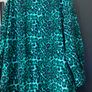 Ladies green leopard print shirt Image 3