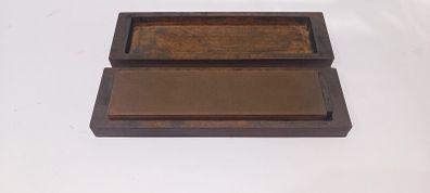 Vintage Norton India No 188 Combination Oilstone In an Ashford Emir Handcrafted  Oilstone Box