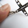 Vintage 925 Sterling Silver Necklace With Cross Pendant length 16" - 6,3g Image 7