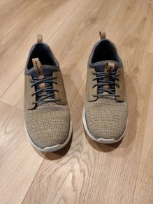 Skechers Men Sneakers Trainers Beige Size EU 40
