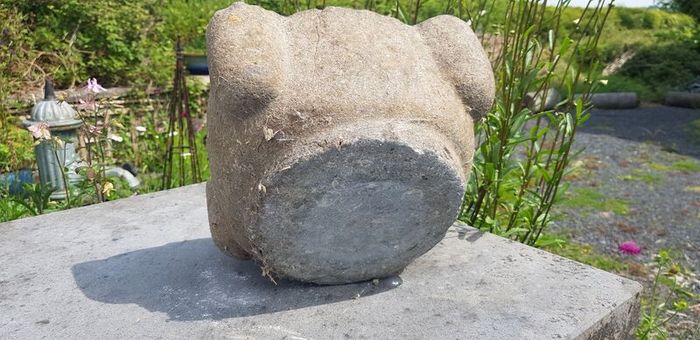 Antique limestone Mortar type vessel.