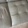 Leather L shape sofa grey Image 2