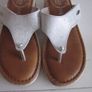 Fly Fot Leather, Touch-Fasten Toe Post Sandals Light Grey S5 Image 2
